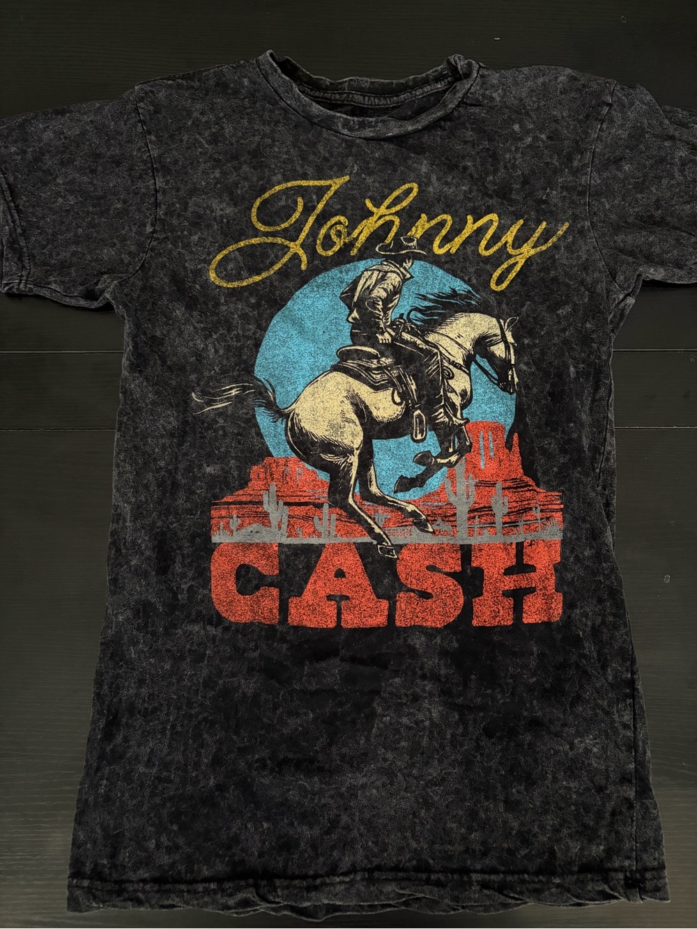 Johnny Cash Graphic Short Sleeve Tee - Black